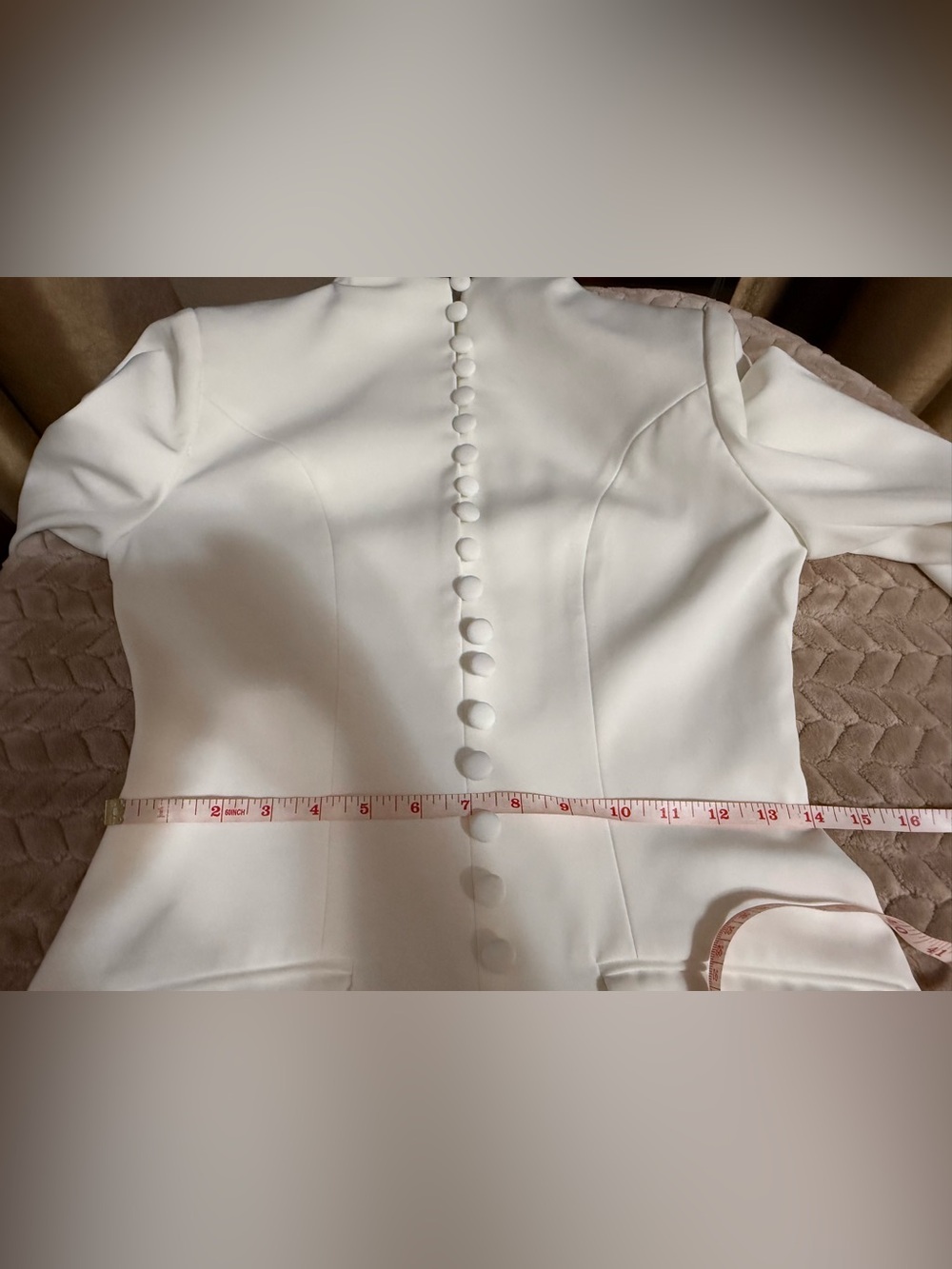 Mew Mews Hornfels Single Breasted Blazer Mini Dress in White Small - Picture 11 of 14